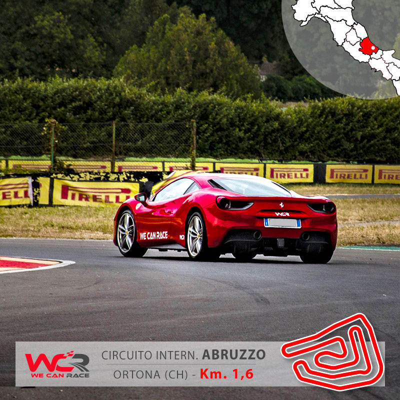 Ferrari 488GTB da 670CV in corsa al circuito di Ortona