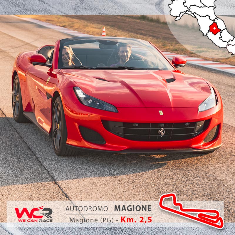 Foto della Ferrari Portofino 600CV all'autodromo d'Umbria Magione (PG)